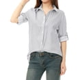 thumbnail image 1 of CamiDe Mujer Con Cuello De SolaY Mangas Largas Enrolladas Con Botones Gris L, 1 of 5