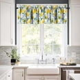thumbnail image 6 of Lemon Kitchen Valances for Kitchen,Farmhouse Cafe Nature Plants Rod Pocket Window Drapes,Spring Fruit Leaves Yellow Bathroom Window Curtains 54x18inch, 6 of 6