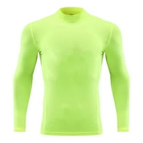 YAYUBA Boys Compression Shirt, Youth Long Sleeve Sport Undershirts, Kids Quick Dry Athletic Base Layer for Football Baseball