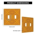 thumbnail image 3 of PAYOHTO Toggle Light Switch Wall Plate Boho Style Simple Pattern Double Switch Cover Standard Size 2-Gang 4.50" x 4.5" Unbreakable Polycarbonate Thermoplastic, 3 of 6