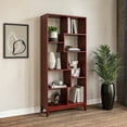 thumbnail image 3 of Geometrix Bookcase 72"H - Red Garnet Stain Finish, 3 of 8