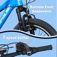thumbnail image 3 of Ambifirner 18 Inch Bike with Training Wheels Single Speed, Adjustable Seat for Growing Riders, Dual Coaster & V-Brakes, Full Chain Guard, Easy Assembly (Black), 3 of 8