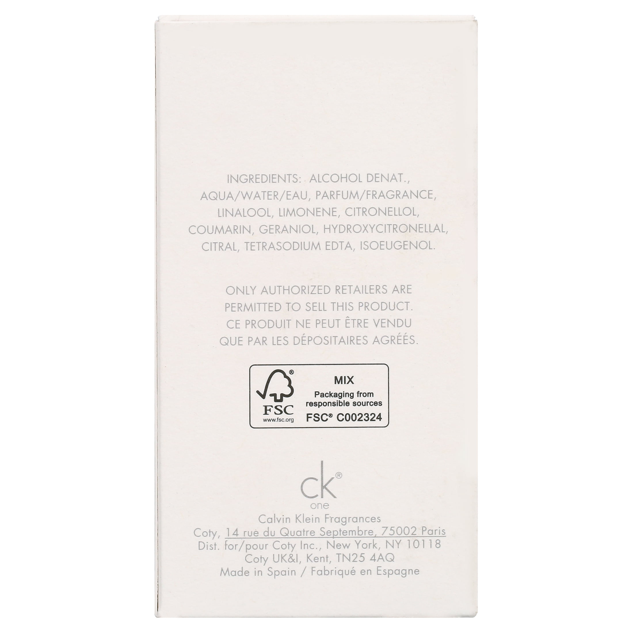 Calvin Klein CK One Eau de Toilette 1.6 oz