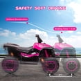 thumbnail image 3 of Royalbelle VTT Électrique 12 V, Quatre Roues avec Musique, Lumières DEL, Démarrage en Douceur, Port USB, Pneus à Bande de Roulement et Modes de Vitesse Réglables – Idéal pour Garçons et Filles, Rose, 3 of 7