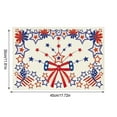 thumbnail image 3 of XMMSWDLA Memorial Day Placemat Patriotic Freedom Stars Place Mats 4th of July Veterans Plastic Table Mats Independence Day Holiday Table Placemats for Indoor Outdoor Party Dining, 3 of 5
