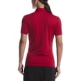 thumbnail image 2 of Ben Hogan S S Ventilation Solid Scarlet Smile Shirt Women S, 2 of 4