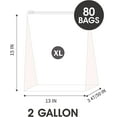 thumbnail image 2 of 2 Gallon Slider Storage Bags- 80 Count, Featuring Expandable Bottom, Zero BPA, Microwave-Safe(4 boxes of 20), 2 of 5