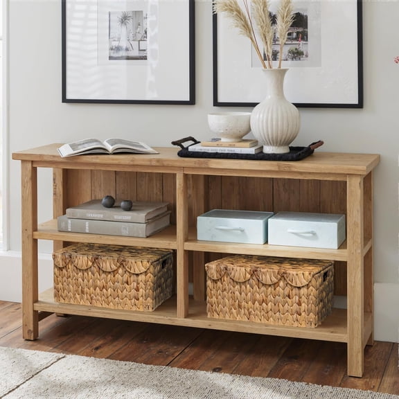 Wicker Basket with Scalloped Edge Lid, Water Hyacinth Storage Box for Living Room