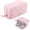 Pink #047, variant on Multi-Compartment Pen Pouch with Multiple Zipper Sections, Large Capacity Stationery Organizer Bag, Handheld Zipper Pencil Case for Desktop Storage
