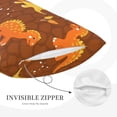 thumbnail image 3 of Pofeuu Dinosaurs and Leaves Print Polyester Microfiber Plush Pillowcases, Super Soft and Cozy Pillow Case Covers with Envelop Closure（Pillow core not included）-16"x24", 3 of 6