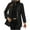 Black-03, variant on Ultrave Women's Trench Coats Casual Lapel Button Down Solid Fashion Jacket with Pocket