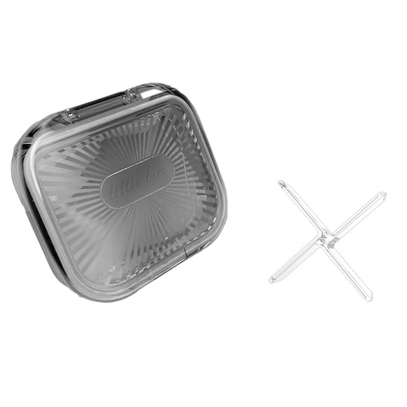 Seitruly Estuche portátil, caja de almacenamiento de tirantes, protector bucal, sello de plástico transparente con soporte de partición para cuidado de los oídos Transparente S