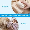 thumbnail image 4 of Uxcell Doll Hair Rooting Kit, 0.6mm/0.8mm Doll Hair Rerooting Knitting Needles with Plastic Awls Doll Wig Tool for Doll Hair Making Supplies DIY Crafts Replacement Accessories, Rose Red, 4 of 6