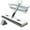 White, variant on lanema Wide Floor Mop with 6pcs Microfiber Pad and Foldable Bucket Comfortable Stainless Steel Handle Household Cleaning Tool
