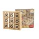 thumbnail image 1 of Juego de tres en raya de madera | Juego de mesa de tres en raya para niños | Juego de estrategia educativo | Tamaño portátil de viaje: 13,5 x 13,5 cm | Juegos de fiesta familiares, 1 of 5