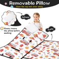 thumbnail image 3 of Fireman and Sign White Pattern Teens Toddler Nap Mat with Pillow, Sleeping Mat Bag for Preschool Daycare 60"x20", 3 of 6