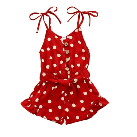 

Girls Fashion Romper Sleeveless Halter short Pants Jumpsuit Toddler Girl Clothes Baby Summer Cute Halter Romper 6 Months to 5 Years Old