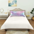 thumbnail image 4 of Satin Pillowcase Envelope Closure Pillow Cover Wrinkle-Resistant & Vibrant Print Pastel Pink Marble Texture, 4 of 7