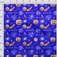 thumbnail image 4 of oneOone Georgette Viscose Blue Fabric Halloween Craft Projects Decor Fabric Printed By The Yard 42 Inch Wide, 4 of 4