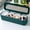 Green, variant on Qonioi 4 Grid Seasoning Box, Spice Jars Kitchen Organizer Storage Set, Colorful ABS Plastic Spice Containers with Spoons for Countertop Organization