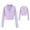 Purple, variant on Jalioing Kids Sweater Cardigan V Neck Zipper Up Ribbed Knit Sweater Long Sleeve Crop Sweater Tops Outerwear