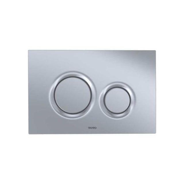 Toto YT930-MS Basic Round Push Plate, Matte Silver