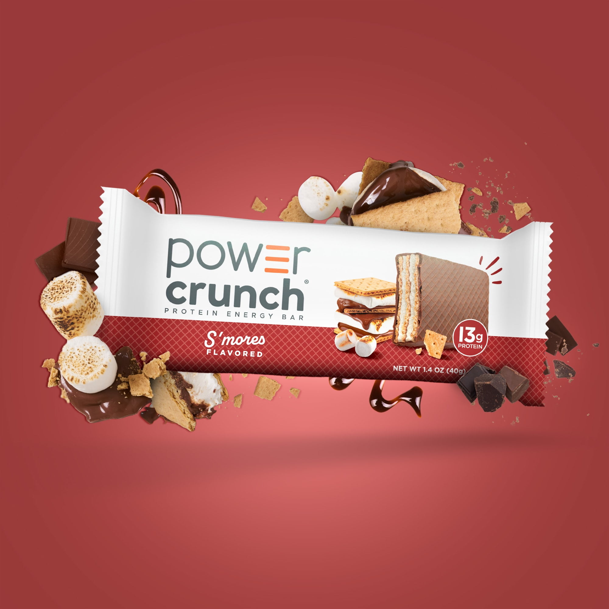 Power Crunch S'More Bars 1.4oz, 5 Count Carton