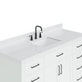 thumbnail image 6 of Ariel Hepburn 60 In. Rectangle Sink Bathroom Vanity With Carrara White Quartz Countertop 1.5 Edge In White, 6 of 8