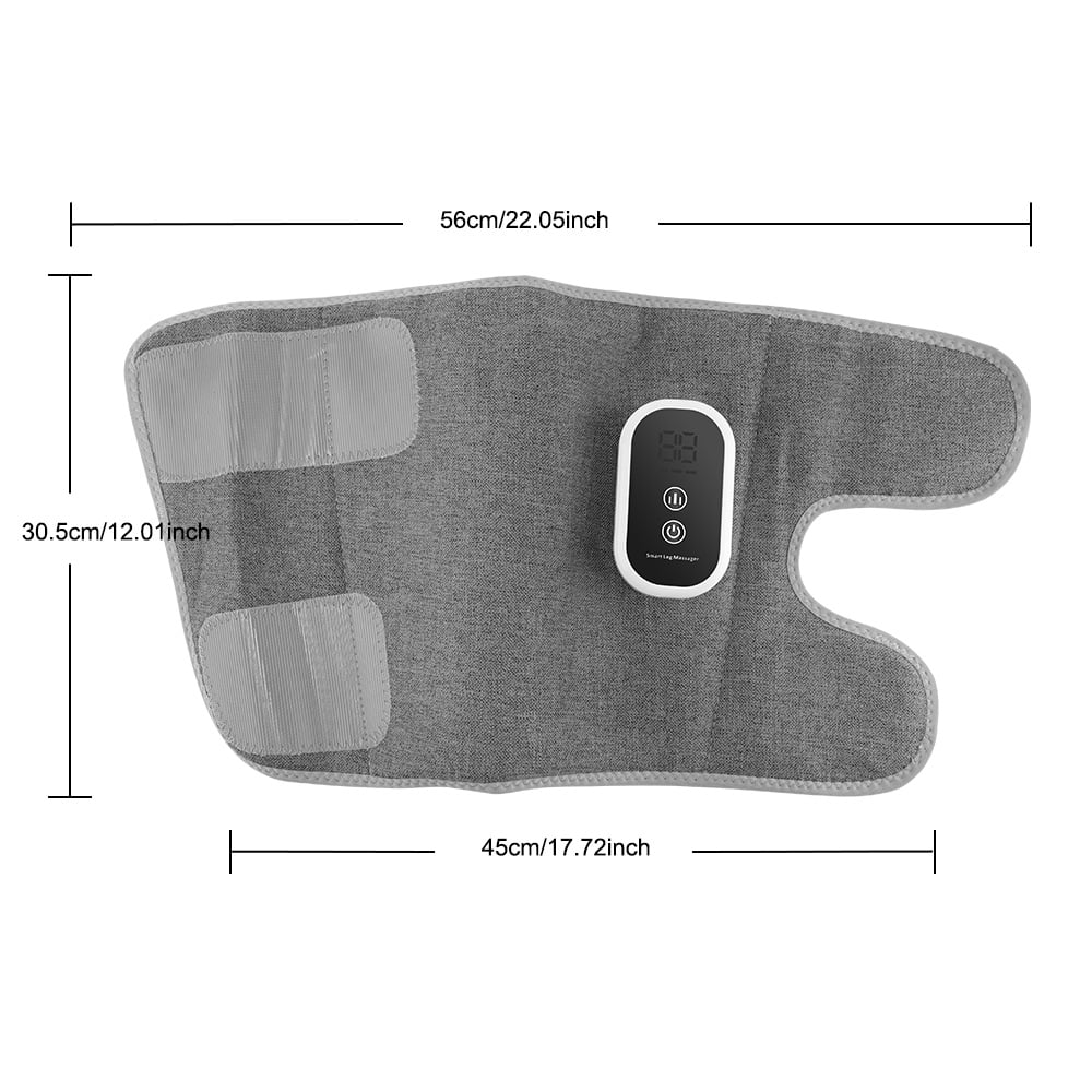 Air Compression Leg Massager – Adjustable 3 Modes for Calf, Foot & Muscle Relief – Lightweight & Fits Most – Home & Office Use (Gray, 2PC)
