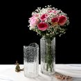 thumbnail image 5 of Luminous Glass Vase Transparent Blue Water Ripple Vase Flower Arrangement Living Room Dining Table Decoration, 5 of 13