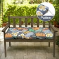 thumbnail image 2 of 51 inch Waterproof Indoor/Outdoor Garden Bench Seat Cushions, Patio Bench Soft Rocking Chairs Pad for Garden Furniture Porch Wicker Loveseat Settee, Multi-floral, 2 of 13