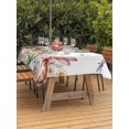 thumbnail image 2 of Outdoor Tablecloth with Umbrella Hole and Zipper, Easter Rectangle Table Cloth 60x102 Inch Waterproof Tablecloth, Spring Watercolor Tulip Butterfly Flower Plant Picnic Table Cover for Patio Camping, 2 of 7