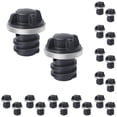 thumbnail image 3 of Toystoory Paquete de 2 cajas enfriadoras de pesca, tapones de drenaje de agua, pieza de repuesto, reemplazo de bloqueo de silicona de pescado Negro 10piezas, 3 of 6
