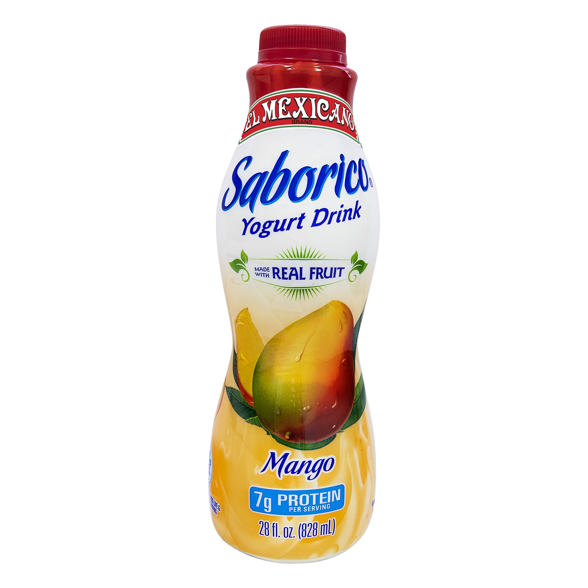 El Mexicano Saborico, Mango Protein Yogurt Drink 28 fl oz Bottle