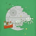 thumbnail image 2 of Junior's Star Wars Christmas Death Star Scene Graphic Tee Kelly Green Large, 2 of 3