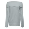 thumbnail image 6 of DHFJKG Batwing Long Sleeve Sweaters Women Off Shoulder Knitted Pullover Soft Casual Loose Fit Fashion Spring Fall Outfits Comfortable Tops, 6 of 6