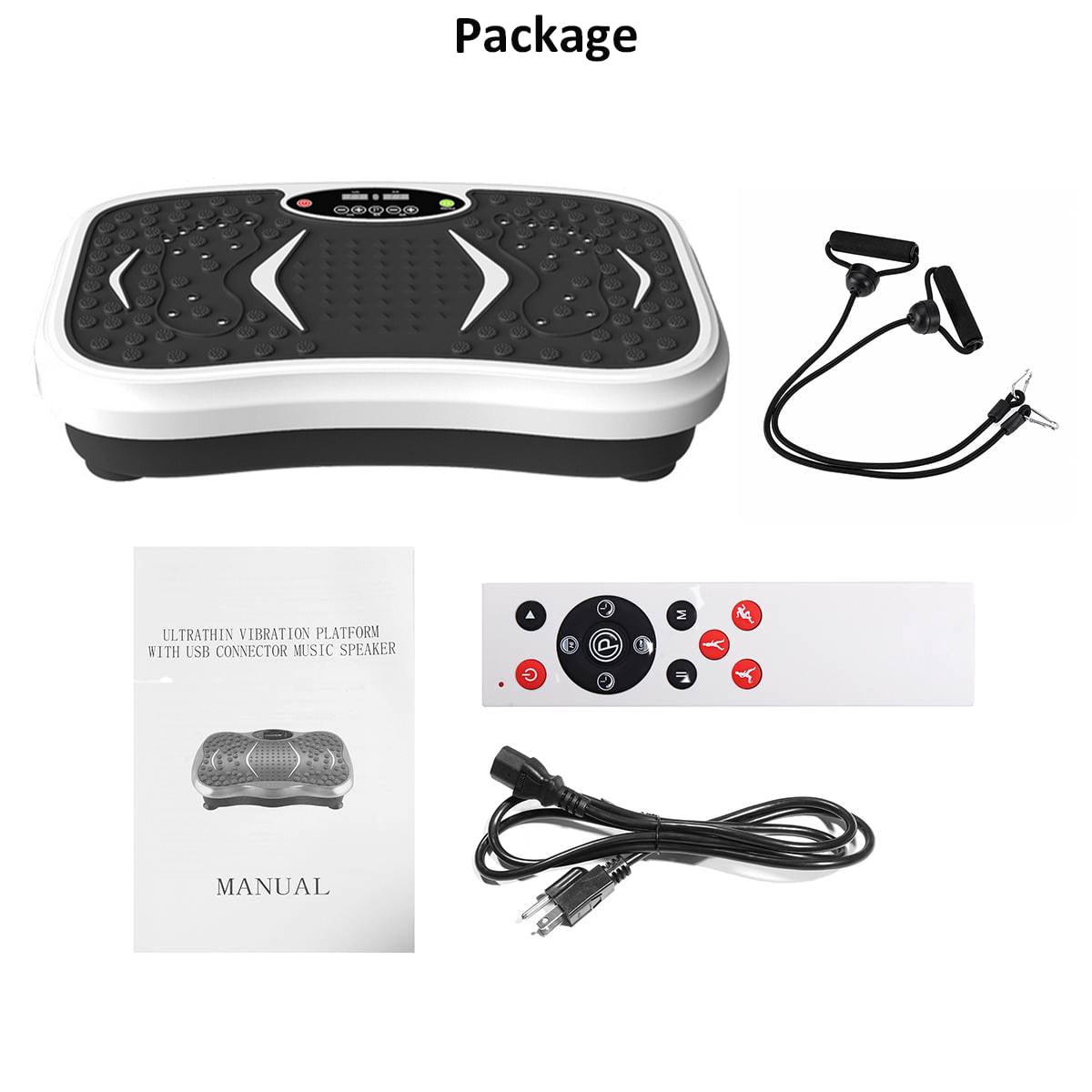 iMeshbean 200W Vibration Platform Plate Exercise Machine Power Fit Body Workout Fitness Standing Shaking Machine 99 Levels