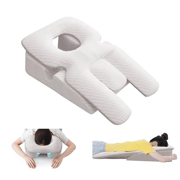 Johnear Face Down Pillow for Sleeping, Sleeping Pillow for Stomach Sleeper,Face Down Pillow After Eye Surgery,Home Massage Pillow,Eye Vitrectomy Recovery Equipment Prone Pillow for