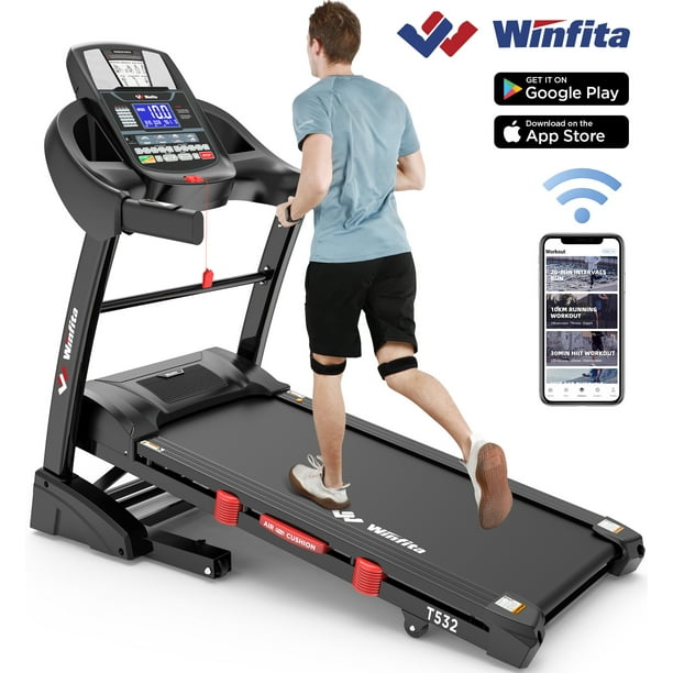 Famistar Folding Treadmill with APP Control, Treadmill 300 lbs Capacity for Home, 4.5HP