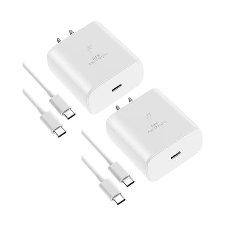 Eryueer for 45W Samsung Charger Super Fast USB Type C Block PD PPS Compatible with Samsung Galaxy S26 S25 S24 S23 S22 Ultra Charger Plus S20 Tab S8 Plus A53 A52 Z Fold Flip 4 6.6ft 5A Type-C Charging