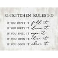 thumbnail image 2 of lettered And lined 32x25 Gold Ornate Wood Framed with Double Matting Museum Art Print Titled - Kitchen Rules, 2 of 4