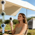 thumbnail image 7 of White Handheld Turbo Fan Usb Rechargeable Desktop Mini Fan Personal Cooling Portable Camping Fan With Strong Airflow 3 Rates For Outdoor Travel Office, 7 of 7