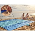 thumbnail image 4 of WEKAPO Beach Blanket Sandproof Waterproof, Extra Large Beach Mat, Oversized & Compact Sand Free Mat Quick Drying, Lightweight & Durable with 6 Stakes & 4 Corner Pockets, 4 of 8
