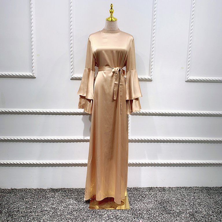 CreativeArrowy Women Hijab Dress Turkey Abayas Robe Longue Femme Solid Color Fashion Double-layer Ramadan Muslim Satin Maxi Dresses (No Scarf) - Walmart.com CreativeArrowy Women Hijab Dress Turkey Abayas Robe Longue Femme Solid Color Fashion Double-layer Ramadan Muslim Satin Maxi Dresses (No Scarf) - Walmart.com
