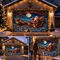 thumbnail image 5 of HD Christmas Garage Door Flag 96x84 In, Polyester Outdoor Holiday Banner, Santa Snowman Christmas Tree Yard Decor for Home Party Decoration, 5 of 8