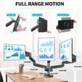 thumbnail image 3 of Soporte para triple monitor MOUNTUP para 3 monitores de hasta 27 pulgadas, 3 of 8