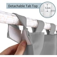 thumbnail image 4 of Lapalife Outdoor Curtains for Patio Waterproof, Extra Wide Detachable Top Thermal Insulated Outdoor Blackout Curtains Drapes for Porch Pergola Gezebo, 1 Panel, 100''x 84'', Light Gray, 4 of 7