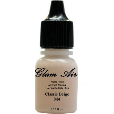 Glam Air Airbrush Makeup Foundation Water Based Matte M4 Classic Beige (Ideal for Normal to Oily Skin)