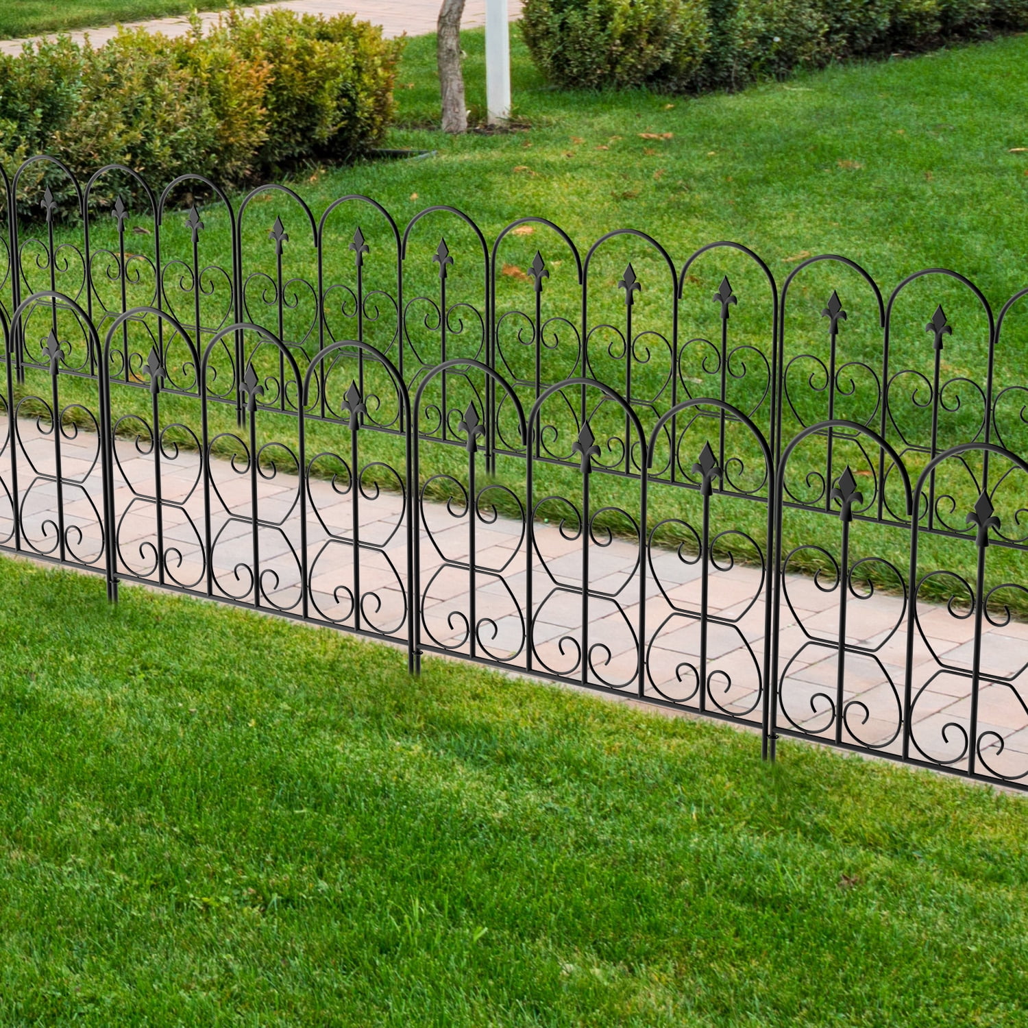 Garden Border Edging Wire Decorative Fence Panel Bed Flower Lawn Metal Landscape 