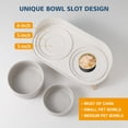 thumbnail image 5 of Cat Food Water Bowl Set - Raised Cat Bowls with Non Slip Stand - Elevated Puppy Bowls - Double Ceramic Cat Feeding Bowls - 2 x 480 ML - 16.23 OZ - Grey, 5 of 8